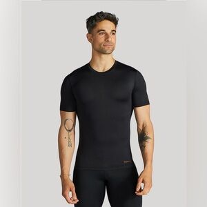 Tommie Copper Original Compression Shirt With Infrared Mens M Black Short Sleeve